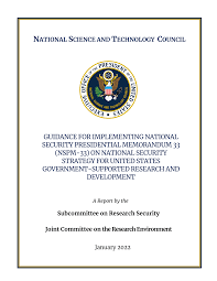 An image of the front page of NSPM-33 containing the U.S. Presidential seal