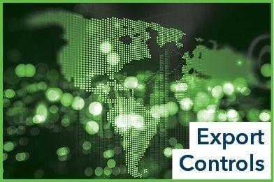 Export controls text overlaid upon green digital map of world